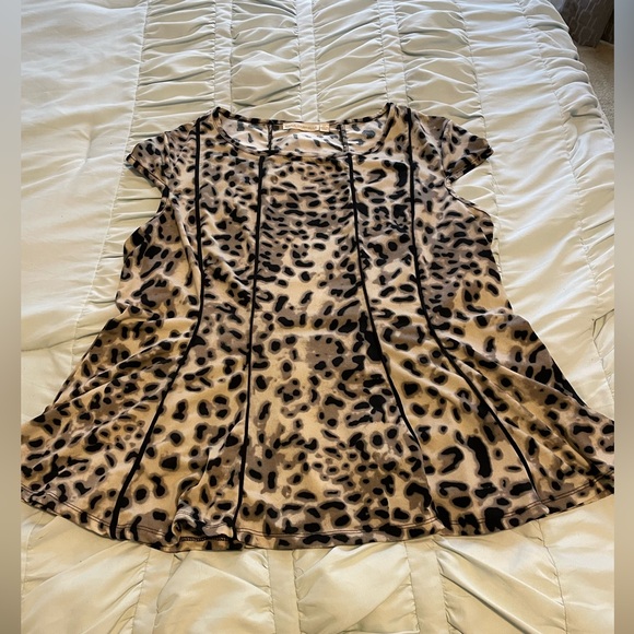 Maria Gabrielle Animal Print Blouse / Top 2XL - Picture 3 of 7